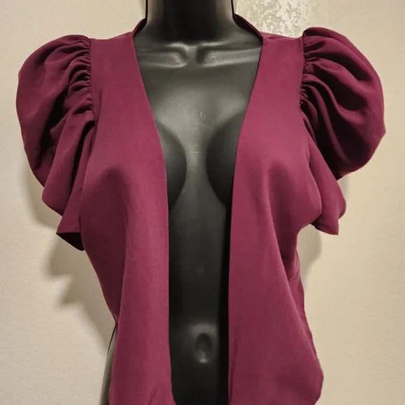 Wrap Blouse with Flutter Sleeves - Picture 8 of 16